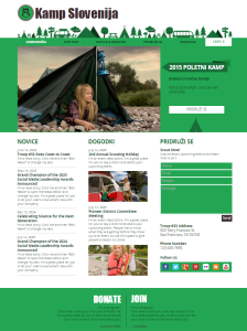 Spletna stran za kempe